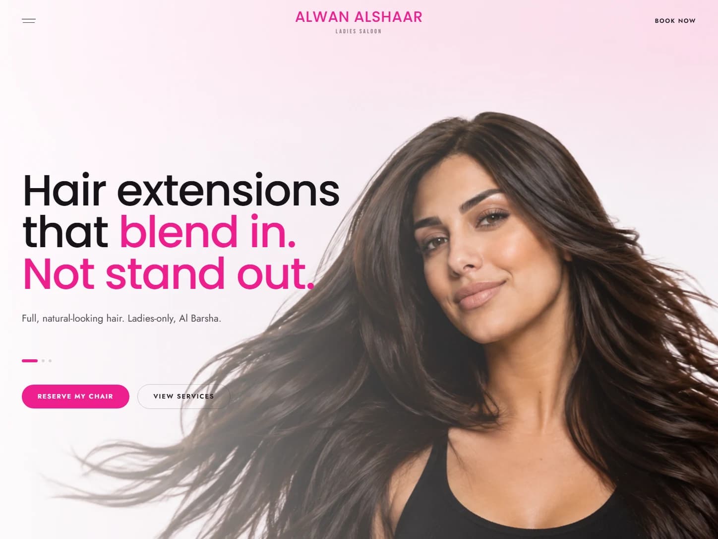 Alwan Alshaar Ladies Saloon website