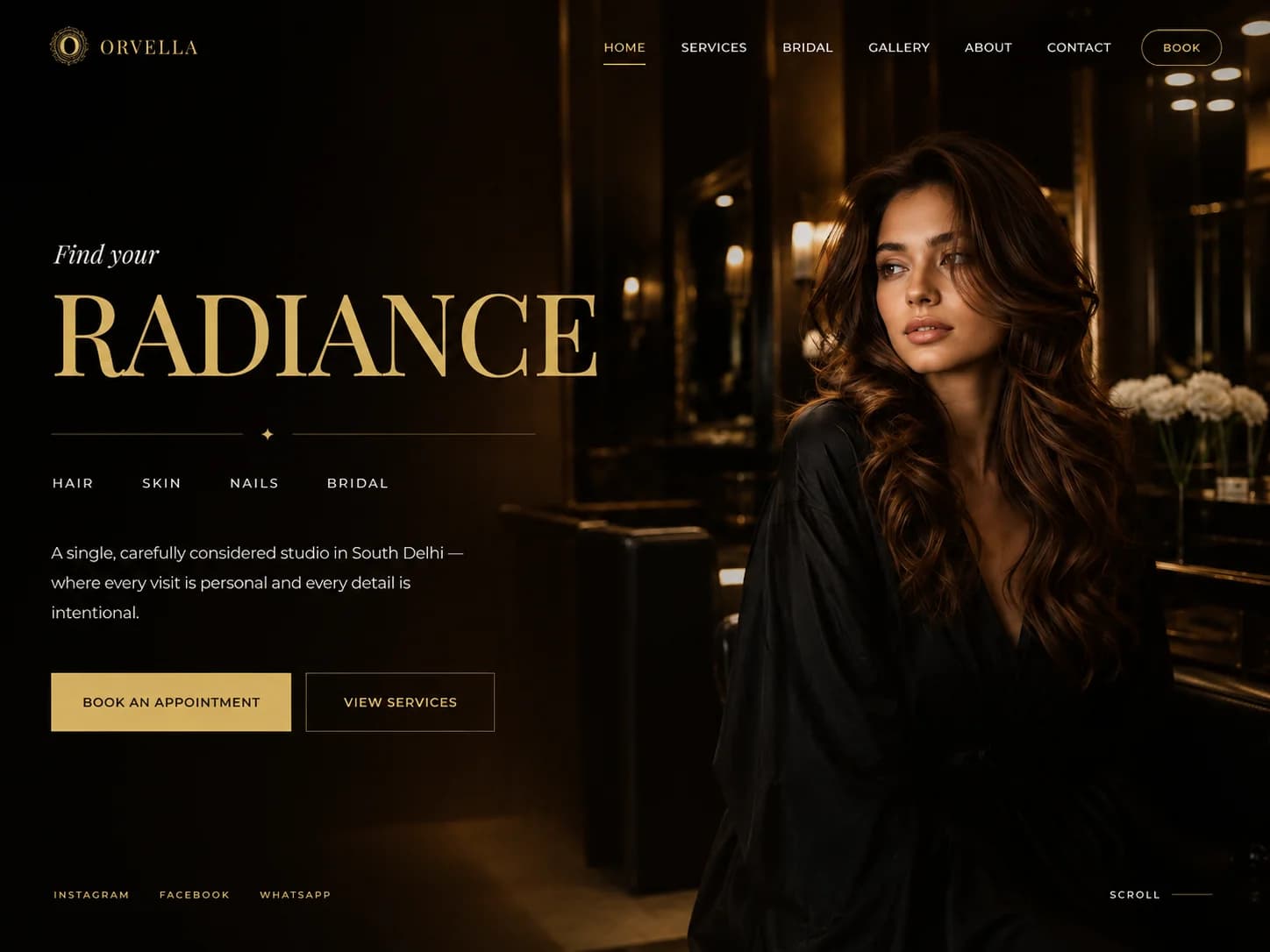 Orvella Salon website