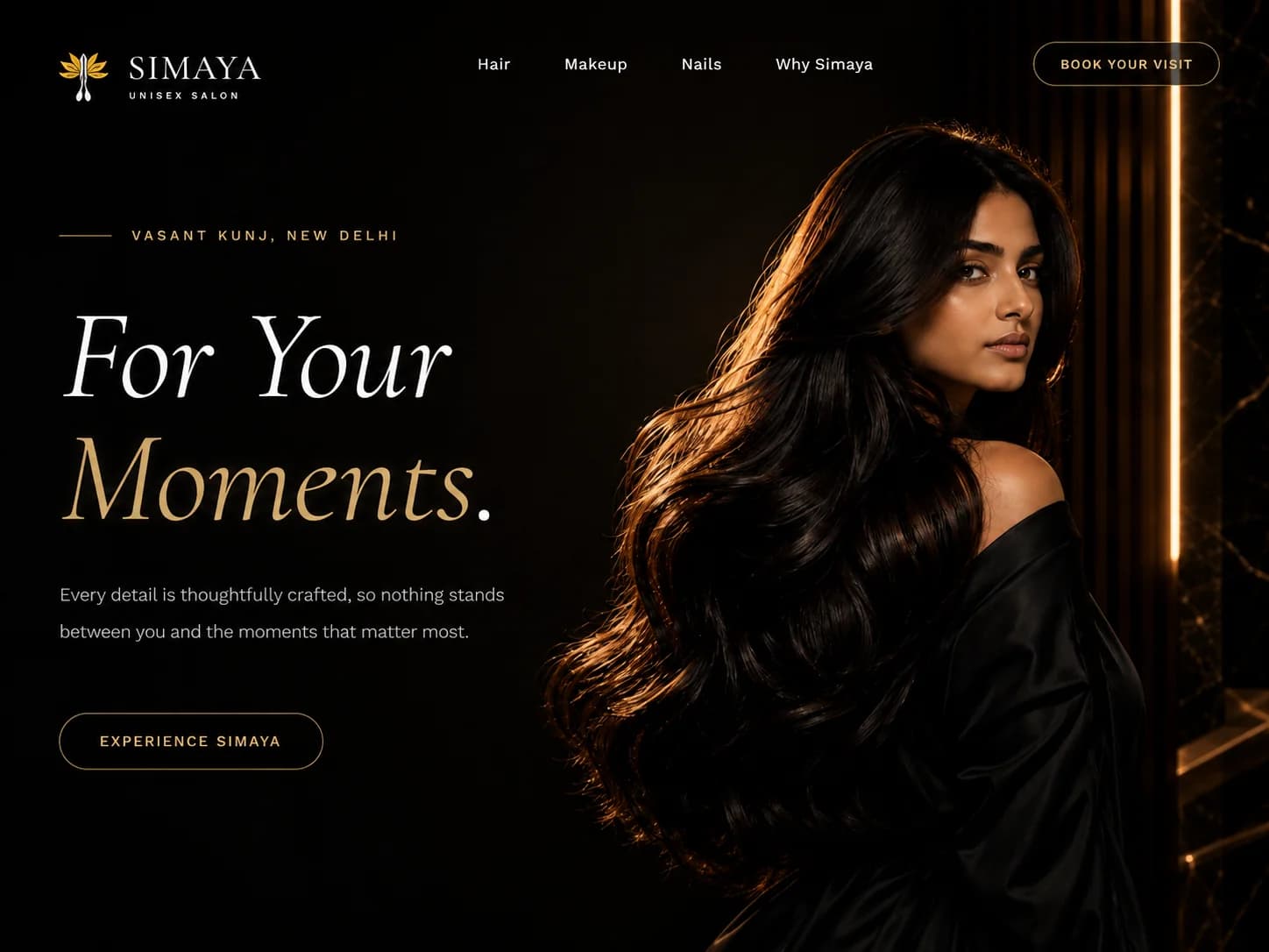 Simaya Unisex Salon website